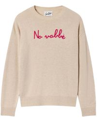 MC2 Saint Barth - Tessa Wool And Cashmere Blend Crewneck Knit With No Vabbè Embroidery - Lyst
