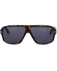 Tom Ford - Tortoiseshell-Effect Pilot-Frame Sunglasses - Lyst