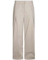 Liu Jo - Logo-Plaque Flared Trousers - Lyst