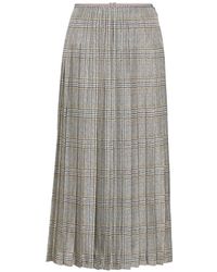 Thom Browne - Hunting Tweed Silk Twill Pleated Skirt - Lyst