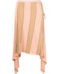 DIESEL - Stripe-print Draped Asymmetric Skirt - Lyst