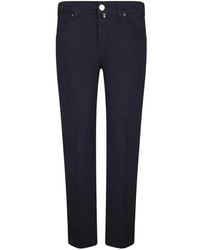 Jacob Cohen - Logo-Patch Cotton Trousers - Lyst