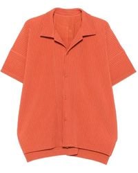 Homme Plissé Issey Miyake - Chemise Plissée À Manches Courtes - Lyst