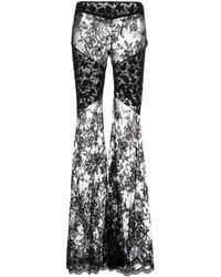 Roberto Cavalli - Flared Chantilly-lace Trousers - Lyst