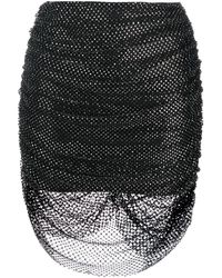 GIUSEPPE DI MORABITO - Rhinestone-embellished Mesh Miniskirt - Lyst