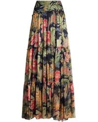 Etro - Falda larga con estampado floral - Lyst