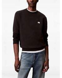 Calvin Klein - Logo-Patch Crew-Neck Sweatshirt - Lyst