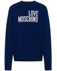 Love Moschino - Logo-Intarsia Sweater - Lyst