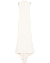 Jean Louis Sabaji - Crystal-Embellished Crepe Dress - Lyst