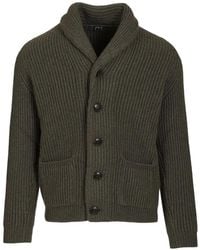 Fedeli - Ribbed Shawl-Collar Cardigan - Lyst