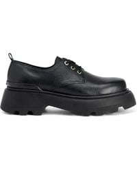 Ami Paris - Lace-Up Leather Loafers - Lyst