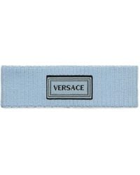 Versace - Gerippter Haarreif Mit Logo-Patch - Lyst