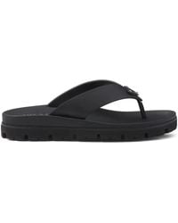 Prada - Logo Thong Sandals - Lyst