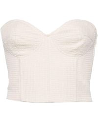 Forte Forte - Sweetheart-neck Cotton Crop Top - Lyst