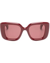 Gucci - Logo Rectangle-Frame Sunglasses - Lyst