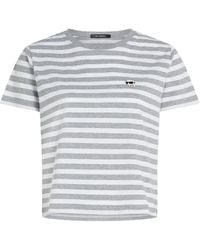 KARL LAGERFELD - Ikon Striped T-Shirt - Lyst