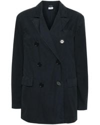 Aspesi - Double-Breasted Cotton Blazer - Lyst