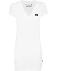 Philipp Plein - ラインストーントリム Tシャツワンピース - Lyst