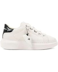 Karl Lagerfeld - Kapri Keychain Patent-Leather Sneakers - Lyst