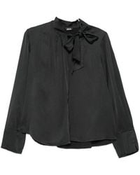 Dixie - Pussy-Bow Long-Sleeve Blouse - Lyst