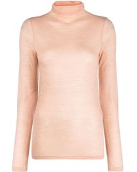 Semicouture - Mock-neck Long-sleeve T-shirt - Lyst