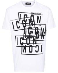 DSquared² - Katoenen T-shirt Met Print - Lyst
