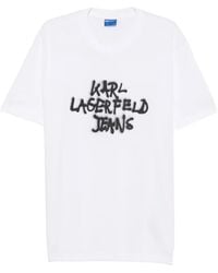 KARL LAGERFELD - Logo-Print T-Shirt - Lyst