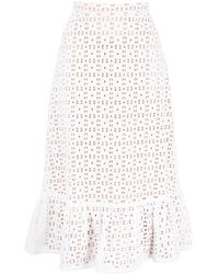 Michael Kors - Midi-Rok Met Ringlets - Lyst