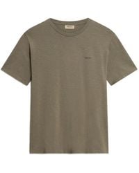 Woolrich - Slub-Texture Logo-Print T-Shirt - Lyst