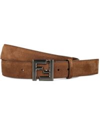 Fendi - Squared Ff Suede Belt - Lyst