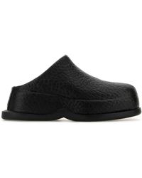 McQueen - Leather Wave Slippers Sandal - Lyst
