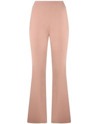 Alberta Ferretti - Ribbed-Waistband Trousers - Lyst
