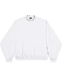 Balenciaga - Crew-neck Cotton Sweatshirt - Lyst