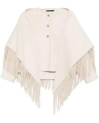 Maje - Fringed Single-Breasted Coat - Lyst
