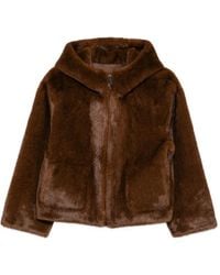 Lou Andrea - Hooded Faux-Fur Coat - Lyst