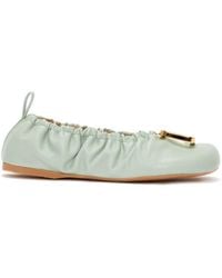 JW Anderson - Puller Leather Ballerina Shoes - Lyst
