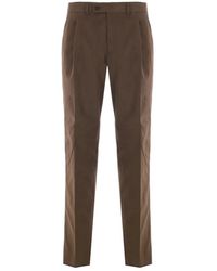 Caruso - Pleated Moleskin Trousers - Lyst