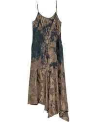 Uma Wang - Robe Mi-Longue Asymétrique En Jacquard - Lyst