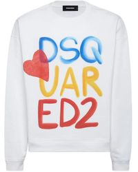 DSquared² - Sweater Met Logoprint - Lyst