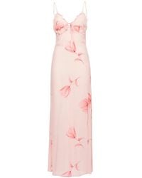 Mar De Margaritas - Riley Floral-Print Ruffled Maxi Dress - Lyst