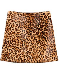 Thelaurent - Animal-Print Mini Skirt - Lyst