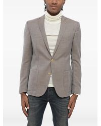 Corneliani - Geometric-Pattern Single-Breasted Blazer - Lyst