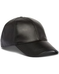 Prada - Cappello da baseball in nappa nera - Lyst