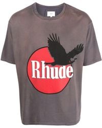Rhude - Camiseta con logo estampado - Lyst