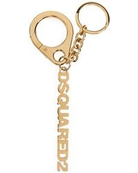 DSquared² - Karierter Schlüsselanhänger Mit Logo-Print - Lyst