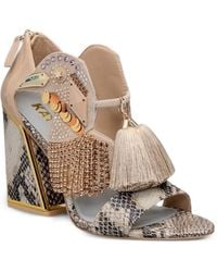 Kat Maconie - Sandales À Effet Peau De Serpent Et Ornements - Lyst