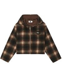 Izzue - Chaqueta Corta Con Estampado De Cuadros Y Parche De Corazón - Lyst
