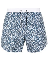 Corneliani - Abstract-print Swim Shorts - Lyst