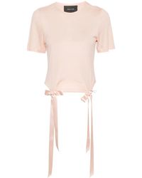 Simone Rocha - Bow-Detailing Cotton T-Shirt - Lyst