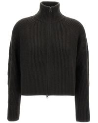 Lisa Yang - Heavy-Knit Zip-Up Sweater - Lyst